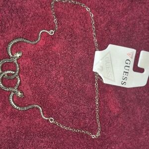 Guess Silver Snake Link Necklace with Chain